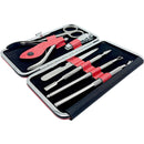 Dural Manicure Pedicure Kit Red SE-202 3oz Grooming Tools Pasteur Pharmacy 
