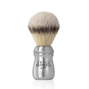 Professional Lathering Brush: Silver Anodized Aluminum with Synthetic Silvertip Shaving Brush Antica Barberia Mondial US 