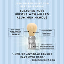 Professional Lathering Brush: Silver Brushed Aluminum with Bleached Bristle Shaving Brush Antica Barberia Mondial US 