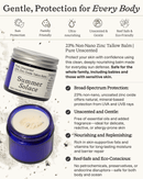 Mineral Zinc Tallow Balm | Pure Unscented | 23% Non-Nano Zinc (USP) - by Summer Solace Tallow