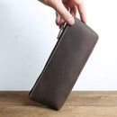 The Pallavi | Handmade Leather Pencil Case - Leather Makeup Bag STEEL HORSE LEATHER 