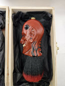 Old Nick/Devil Head Shaving Brush Resin Hand Painted Synthetic Knot (pre owned) Shaving Brush Ice Shave 