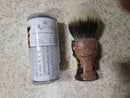 RasurKult 24mm bulb 2band badger Hybrid resin and stabilized burl Shaving Brush Soapysuds 