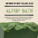 Big Brick of Beef Tallow Soap, Hand Cut-10oz*-Alpine Bath - by The Sudsy Soapery