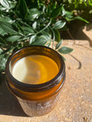Kitty Karma Studio: Open candle jar showing wax and wick