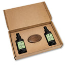 Balsamic Beard Care Gift Set: Beard Brush + 100ml Beard Balm & Wash Grooming Gift Set Antica Barberia Mondial US 