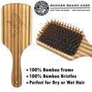 Wood Bristle Beard Brush Beard Combs and Brushes Badass Beard Care 