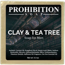 Clay and Tea Tree Soap for Men Bath Soap Prohibition Soap 