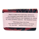 Natural Goat Milk Soap | Charcoal and Cranberry Seed Scrub | Cherry Bomb Bath Soap Fern Valley Soap 