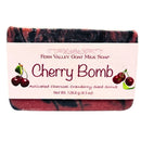 Natural Goat Milk Soap | Charcoal and Cranberry Seed Scrub | Cherry Bomb Bath Soap Fern Valley Soap 