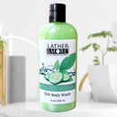 Green Tea and Cucumber Silk Body Wash Body Wash Lather and More! 