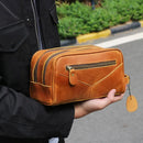 The Nomad Toiletry Bag | Genuine Leather Travel Toiletry Bag Cases and Dopp Bags STEEL HORSE LEATHER 