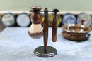Walnut Wood Hand Crafted Shave Set with Gunmetal Safety Razor Shaving Kit CreationsByWill 