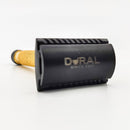 Dural Heavy Stroud Head Double Edge Safety Razor Duty Golden/Black + Pouch Safety Razor Pasteur Pharmacy 