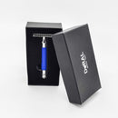 Dural Heavy Stroud Head Double Edge Safety Razor Duty Blue/Silver + Pouch Safety Razor Pasteur Pharmacy 