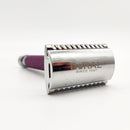 Dural Heavy Stroud Head Double Edge Safety Razor Duty Purple + Pouch Safety Razor Pasteur Pharmacy 