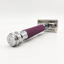 Dural Heavy Stroud Head Double Edge Safety Razor Duty Purple + Pouch Safety Razor Pasteur Pharmacy 