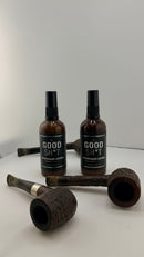 The Good Sh*t: Two aftershave lotion bottles with smoking pipes