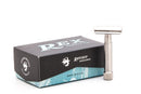 Sentry Slant Stainless Steel DE Safety Razor (Choose Style) - Rex Supply Co. Safety Razor Rex Supply Co. Stainless Steel (Matte) 