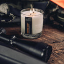 HUNTING CAMP CANDLE (EMBOSSED SCOPED RIFLE) Candle Gunfighter Trading Co. 