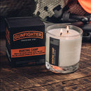 HUNTING CAMP CANDLE (EMBOSSED SCOPED RIFLE) Candle Gunfighter Trading Co. 