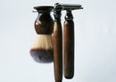 Walnut Wood Hand Crafted Shave Set with Gunmetal Safety Razor Shaving Kit CreationsByWill 