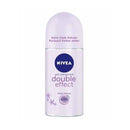 Nivea Double Effect: Smooth Skin Deodorant Roll-on for Women - Closer Shave, Lasting Odor Protection, 50ml