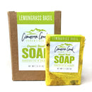 Lemongrass Basil Organic Bar Soap 5.4oz Bath Soap Cimarron Creek Essentials 