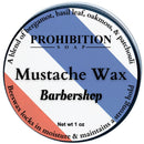 Barbershop Mustache Wax Beard & Mustache Wax Prohibition Soap 