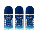 Nivea Men Fresh Active Deo Roll On 48 H Freshness Deodorant Dista 50 ml Pack of 3 