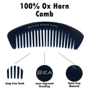Wide Tooth Ox Horn Comb Beard Combs and Brushes Badass Beard Care 