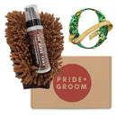 THE MITT KIT | Dog grooming set with waterless shampoo & dual-sided grooming mitt for dogs & cats. Artisan Pet Products PRIDE+GROOM 