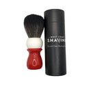 Red & White Tall Synthetic Shaving Brush (26mm) - by West Coast Shaving (Used) Shaving Brush MM Consigns (SW) 