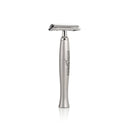 Titan Safety Razor with Silver Brushed Aluminum Handle Safety Razor Antica Barberia Mondial US 