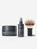 Shave Accessories Set Shaving Kit Supply Matte Black Sandalwood & Cedar 