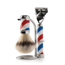 Barbiere Special Collection Brush & Razor Set Grooming Gift Set Antica Barberia Mondial US Fusion With Stand 