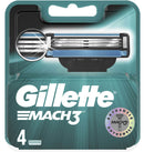 Gillette Mach3 Razor Blades (4 pack) Razor Blades Hawkins & Brimble COM 