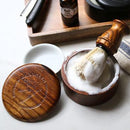 Wood Shaving Bowl - Dark Oak Shaving Bowls and Mugs Brooklyn Grooming 