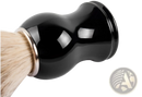 Badger Hair Shaving Brush with Black Ceramic Handle - by ARBA Global