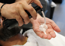 The Good Sh*t: Beard wash foam dispensed into palm
