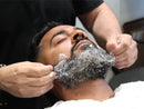 The Good Sh*t: Lather being worked into a beard