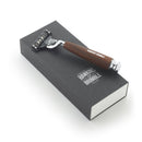 Brown Handle Razor featuring Gillette Mach3 Blade Cartridge Razor Hawkins & Brimble COM 