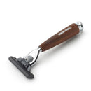 Brown Handle Razor featuring Gillette Mach3 Blade Cartridge Razor Hawkins & Brimble COM 