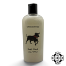 Bull and Bell Unscented Body Wash, bottle front view