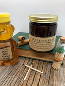 Cinnamon Snap Soy Wax Candle | 9 oz Amber Apothecary Candle Prairie Fire Tallow, Candles, and Lavender 