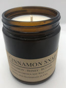 Cinnamon Snap Soy Wax Candle | 9 oz Amber Apothecary Candle Prairie Fire Tallow, Candles, and Lavender 