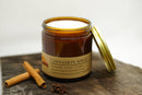 Cinnamon Spice Soy Wax Candle | 16 oz Double Wick Amber Apothecary Jar Candle Prairie Fire Tallow, Candles, and Lavender 