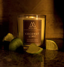 Coconut Lime - Soy Blend - Wood Wick Candle Artius Man 