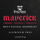 Maverick Natural Deodorant for Men - Cherry Tobacco - by Daily Grind Beard Co.