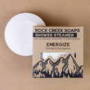 Shower Steamer in Energize Shower Additives Rock Creek Soaps 